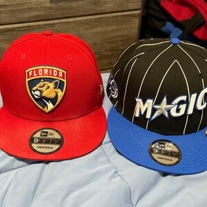 New Era Florida Panthers and Orlando Magic Snapback Hats